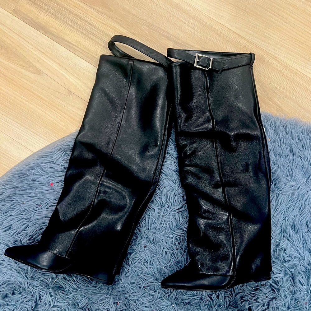 New Steve Madden Corenne Foldover Shaft Pointed Toe Knee High Boot size 6